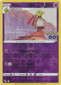 Xatu 33/78 Reverse Holo | Pokemon GO | Pokemon Card - Image 1