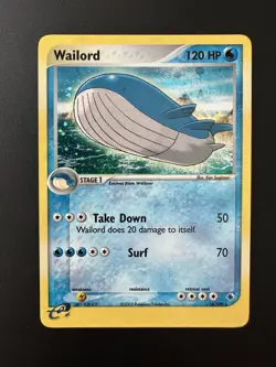 Pokemon TCG Wailord Holo EX Ruby Sapphire Card 14/109 Eseries - Image 1