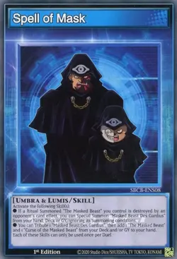 1x Skill Card: Spell of Mask | SBCB-ENS08 | Common | 1st Ed | NM | YuGiOh - Image 1