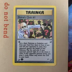 Pokemon Cards Blaine's Quiz #1 97/132 1st Edition Gym Heroes WOTC Rare NM - Image 2