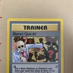 Pokemon Cards Blaine's Quiz #1 97/132 1st Edition Gym Heroes WOTC Rare NM - Image 3