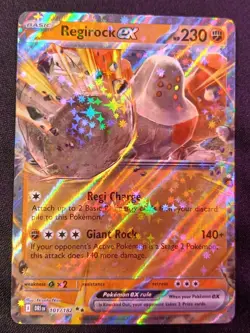 Regirock ex #101/182 NM Pokemon TCG Card SV10: Destined Rivals English Dub Rare - Image 1
