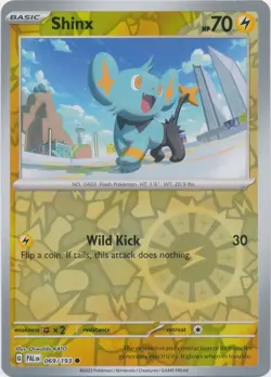 Shinx 069/193 Reverse Holo PAL Paldea Evolved Pokemon Card NM - Image 1