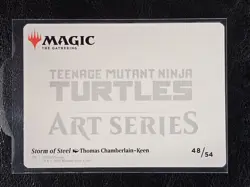 MTG Storm of Steel Art Card 48/54 (Gold-Stamped Signature) Art Series: TMNT - Image 2
