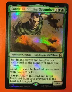 MTG, MAGIC, SPM, SANDMAN SHIFTING, SCOUNDREL , 0112, FOIL FINISH, NM - Image 1