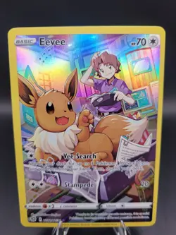 Pokemon TCG Evee Trainer Gallery Holo SWSH Brilliant Stars TG11/TG30 - Image 1