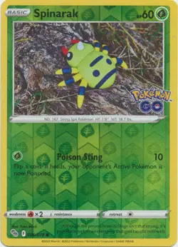 Spinarak 6/78 Reverse Holo | Pokemon GO | Pokemon Card - Image 1