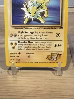 Pokemon TCG Lt. Surge's Jolteon Gym Challenge 28/132 Unlimited Rare... - Image 4