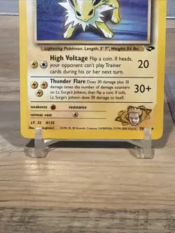 Pokemon TCG Lt. Surge's Jolteon Gym Challenge 28/132 Unlimited Rare... - Image 5