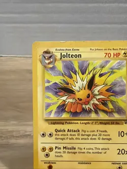 1999 Pokemon TCG Jolteon Jungle 20/64 Regular non holo Rare - Image 3