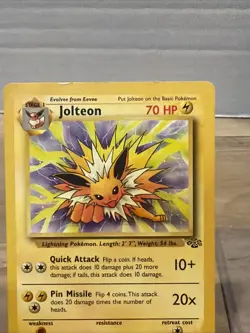1999 Pokemon TCG Jolteon Jungle 20/64 Regular non holo Rare - Image 4