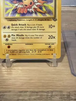 1999 Pokemon TCG Jolteon Jungle 20/64 Regular non holo Rare - Image 5