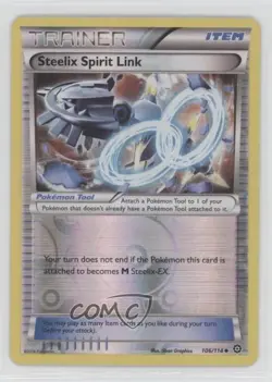 Steelix Spirit Link Reverse Foil Pokemon XY Steam Siege #106 - Image 1