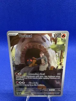 Pokemon TCG Torkoal 172/167 Twilight Masquerade Illustration Rare Near Mint - Image 3