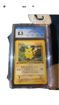 1999 Pokemon Jungle 1st Edition NON-HOLO - Pikachu - 60/64 CGC 8.5 NM / Mint+ - Image 1