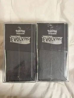 Pokemon TCG: SW&SH Evolving Skies ETB Pair Of 2 Artworks w Plastic Display Case - Image 2