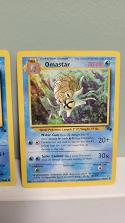 Pokemon TCG Omanyte & Omastar Fossil Edition Unilimited Regular LP - Image 3