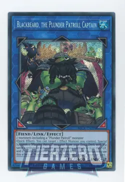 Yugioh Blackbeard the Plunder Patroll Captain BLCR-EN094 Secret Rare 1st Edition - Image 1