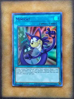 Yugioh Mimicat DLCS-EN078 Ultra Rare 1st Ed BLUE NM - Image 1