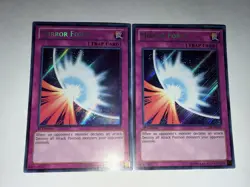 Yu-Gi-Oh Mirror Force LCJW-EN130 Secret Rare 1st Edition Near Mint Condition - Image 1