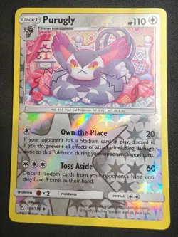 Purugly 109/156 Uncommon Ultra Prism Pokemon Reverse Holo 2018 - Image 1