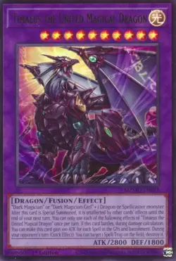 Yugioh! Timaeus the United Magical Dragon, Ultra Rare, MZMU-EN012, 1st Edition - Image 1
