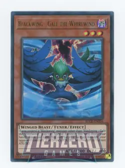 Yugioh Blackwing - Gale the Whirlwind BLCR-EN056 Ultra Rare 1st Edition Nr Mint - Image 1
