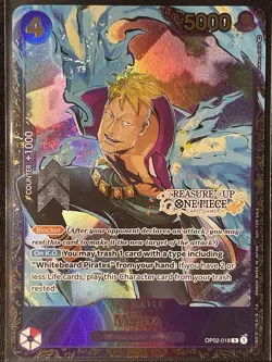 One Piece Card Game CCG TCG Marco Op02-018 Treasure Cup Top 64 Mint - Image 1