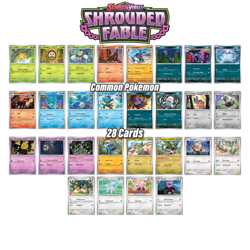 Pokemon Shrouded Fable Complete Common, Uncommon & Rare 55 Card Set - Image 3