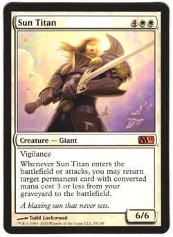MTG Sun Titan Magic 2011 M11 Oversized Promo Unplayed - Image 1