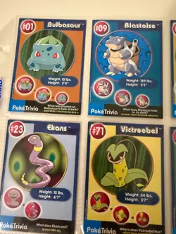 Pokemon 1999 Burger King PokeTrivia 8 Card Lot; Movie Collectibles, Near-Mint - Image 2