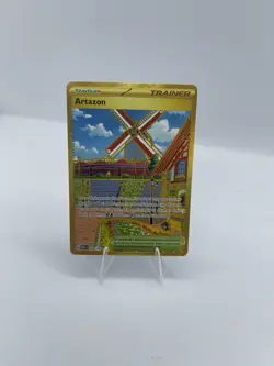 Pokemon TCG Artazon 229/197 Obsidian Flames Secret Rare Gold Trainer Card - Image 2