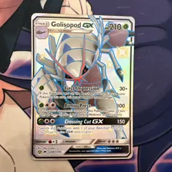 2019 Pokemon TCG Hidden Fates Golisopod GX Full Art Holo Card SV48/SV94 - Image 1