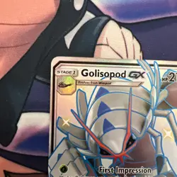 2019 Pokemon TCG Hidden Fates Golisopod GX Full Art Holo Card SV48/SV94 - Image 3