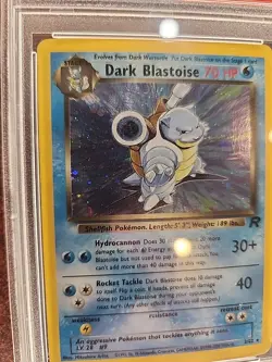 Dark Blastoise Team Rocket Holo Pokemon Card WOTC EX - Mint PSA 6 - Image 3