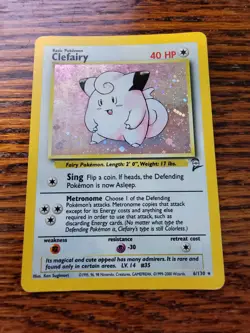 PL - Pokemon TCG Clefairy Base Set 2 6/130 Holo Unlimited Holo Rare - Image 1