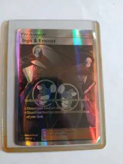 Pokemon TCG Ingo & Emmet Trainer Full Art 176/181 Sun & Moon Team Up holo - Image 3