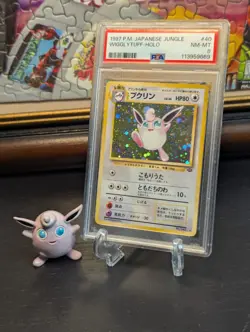 1999 Pokemon 🌺 Japanese Wigglytuff Jungle Holo Rare #040 ✨ PSA 8 NM-MINT - Image 1