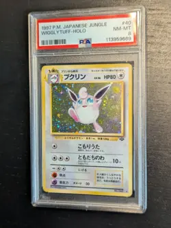 1999 Pokemon 🌺 Japanese Wigglytuff Jungle Holo Rare #040 ✨ PSA 8 NM-MINT - Image 2