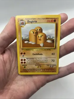 SPANISH 19/102 Dugtrio Base Set Rare Pokemon TCG Unlimited 1999 - Image 3