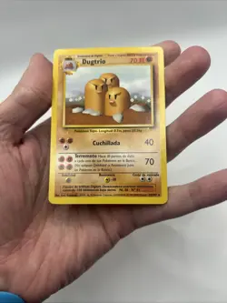SPANISH 19/102 Dugtrio Base Set Rare Pokemon TCG Unlimited 1999 - Image 4