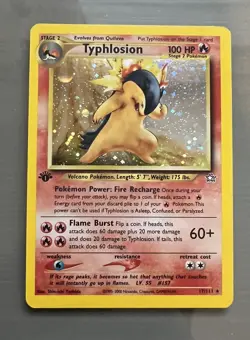 Typhlosion 17/111 1st Edition Pokemon Neo Genesis HOLO RARE - Image 1