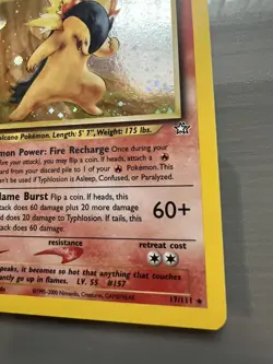 Typhlosion 17/111 1st Edition Pokemon Neo Genesis HOLO RARE - Image 4