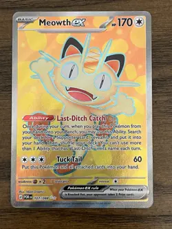 🔥 2026 POKEMON MEOWTH EX FULL ART# 107/088 MEGA EVOLUTION PERFECT ORDER - Image 1