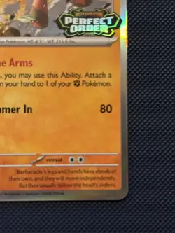 Pokemon TCG Perfect Order Barbaracle MEP065 Stamped Pre Release - Image 5