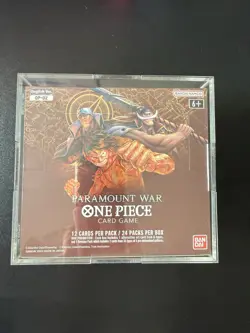 One Piece OP-02 Red Bottom Paramount War Booster Box English in Acrylic case - Image 2