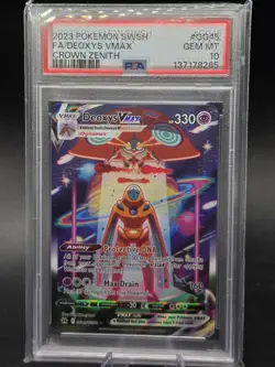 2023 Pokemon Sword And Shield Crown Zenith Deoxys VMAX #GG45 Fa PSA 10 - Image 1
