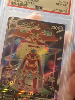 2023 Pokemon Sword And Shield Crown Zenith Deoxys VMAX #GG45 Fa PSA 10 - Image 3