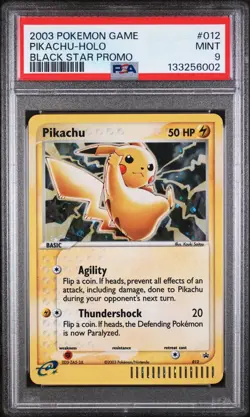 2003 POKEMON BLACK STAR PROMO #012 PIKACHU-HOLO PSA 9 - Image 1