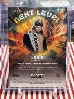 LEXIS KING 2025 Topps Universe WWE Next Level Blue Pulse Autograph Auto /199 - Image 2